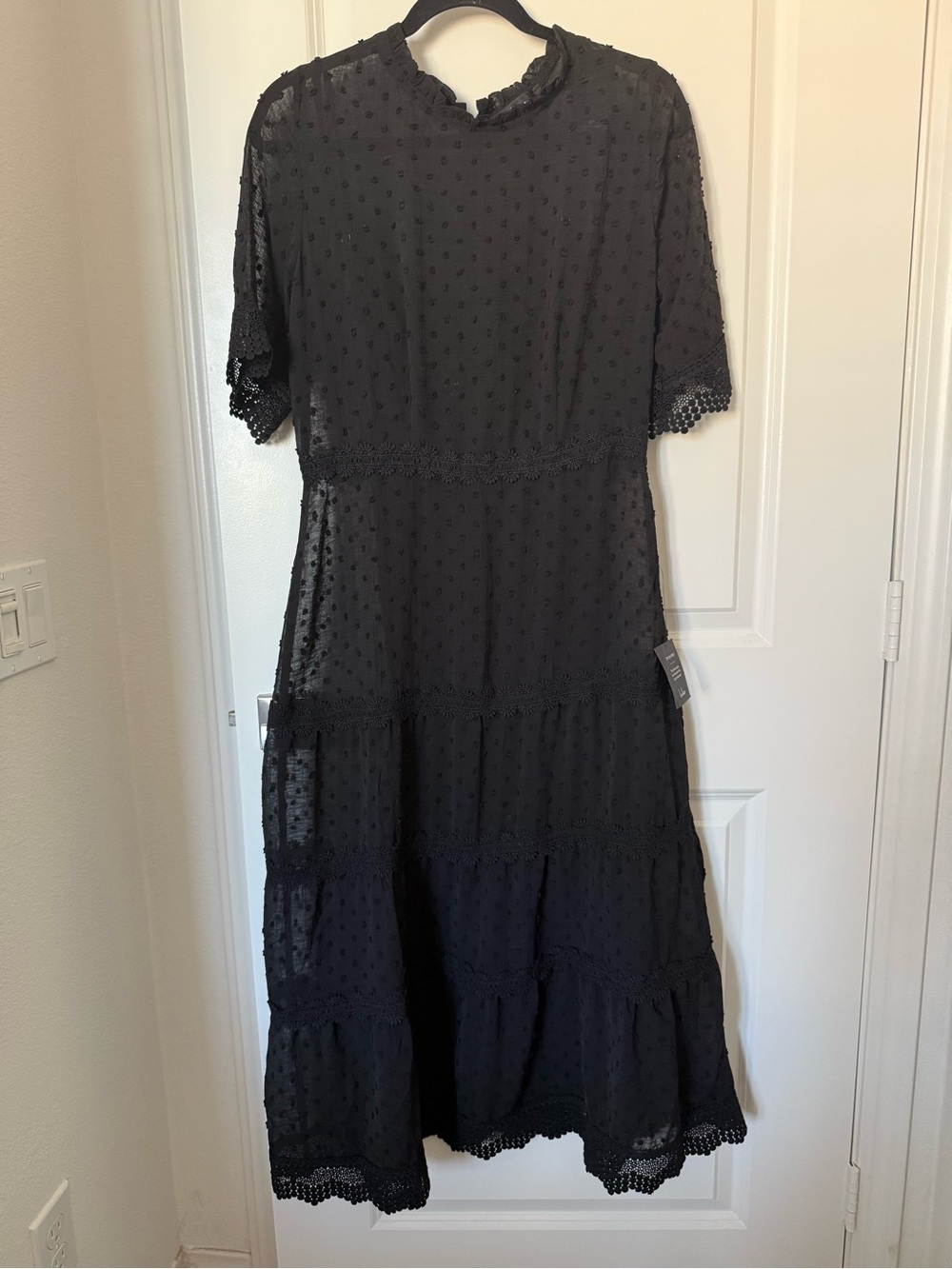 Lulus sheer black dress with sleeves